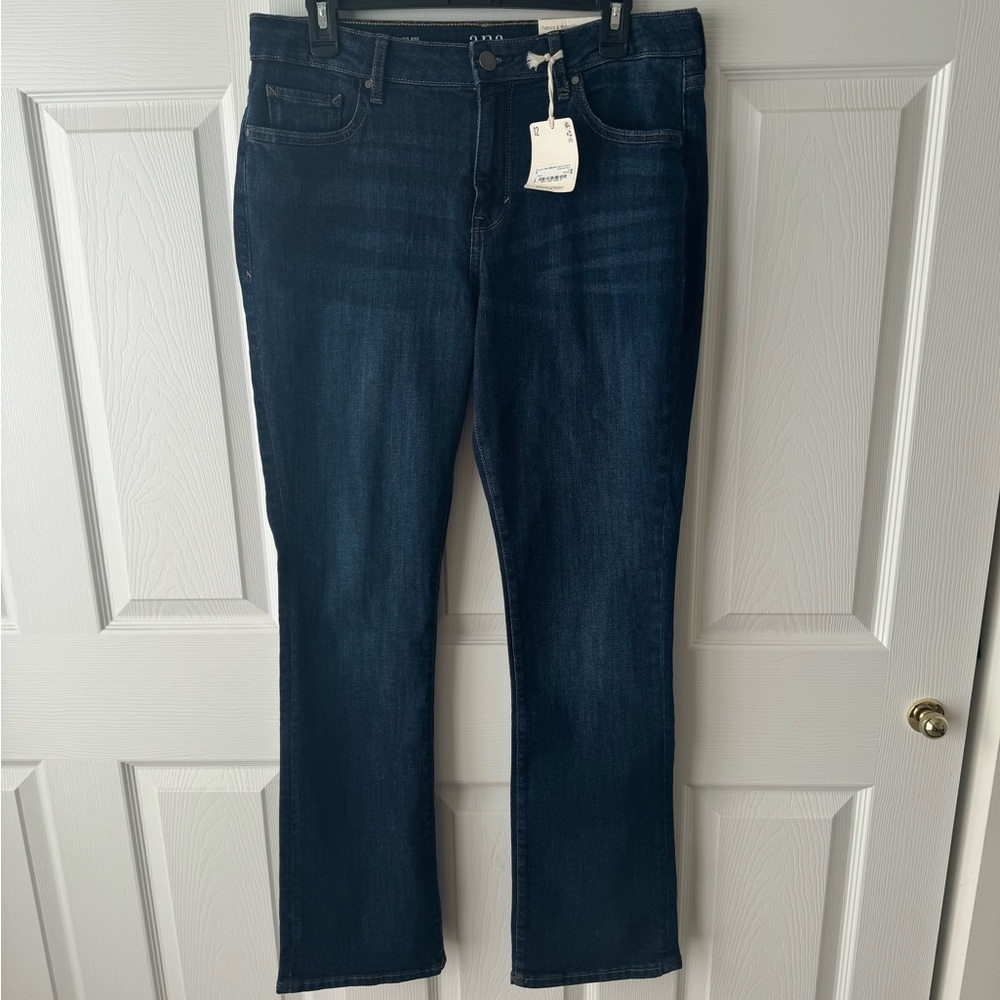 a.n.a Mid-Rise Slim Bootcut Jeans